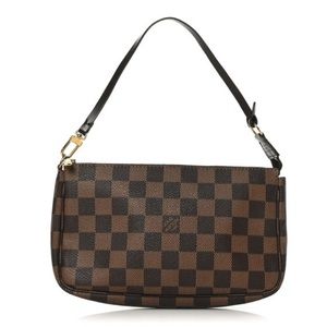 LOUIS VUITTON
Brown Damier Ebene Canvas Pochette Accessoires Clutch Bag